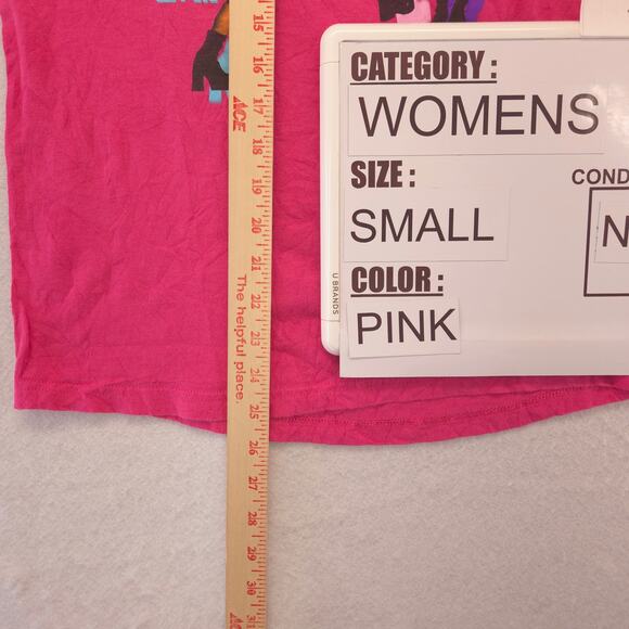 TLC Band Crew Neck Graphic Short Sleeve T Shirt Womens Size Small S Pink - Picture 6 of 9